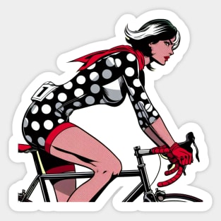 Cruella cycling Sticker